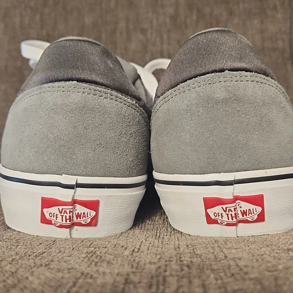 VANS Men's Charcoal and White Sneakers Size 13.